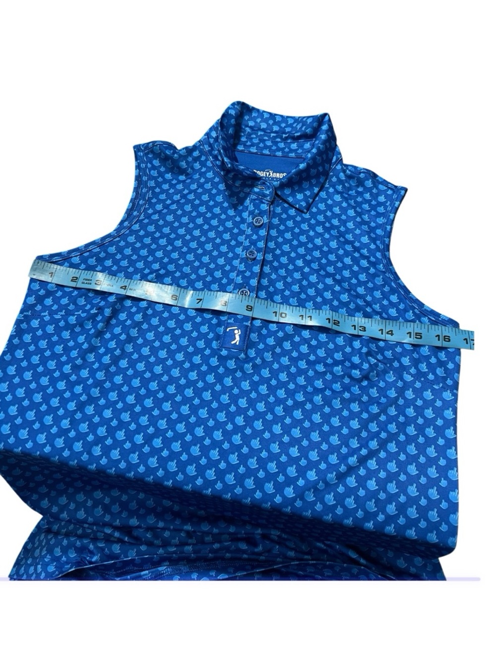 Bogey Bros Golf Polo Birdie Finger - Blue Jay - Picture 5 of 7